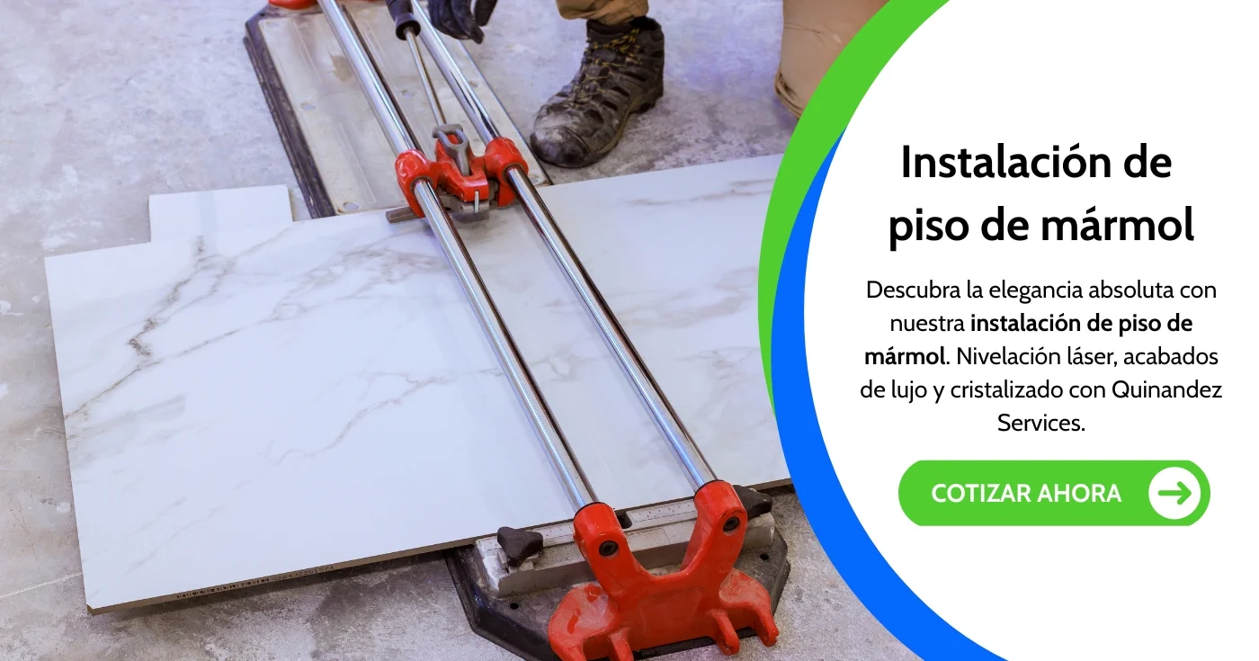 Instalación de piso de mármol